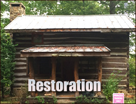 Historic Log Cabin Restoration  Chimney Rock, North Carolina